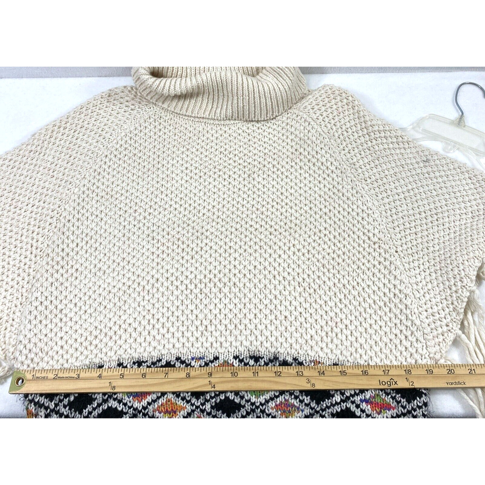 Chelsea & Violet Sweater Womens Medium Wool Blend Fringe Boho‎ Pullover Festival - Picture 7 of 10